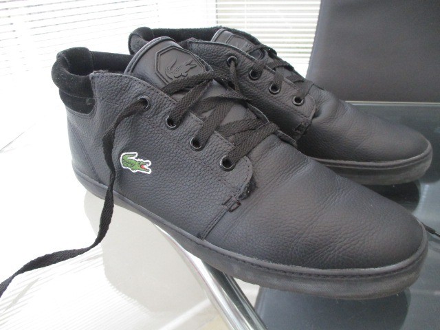 lacoste ampthill black leather